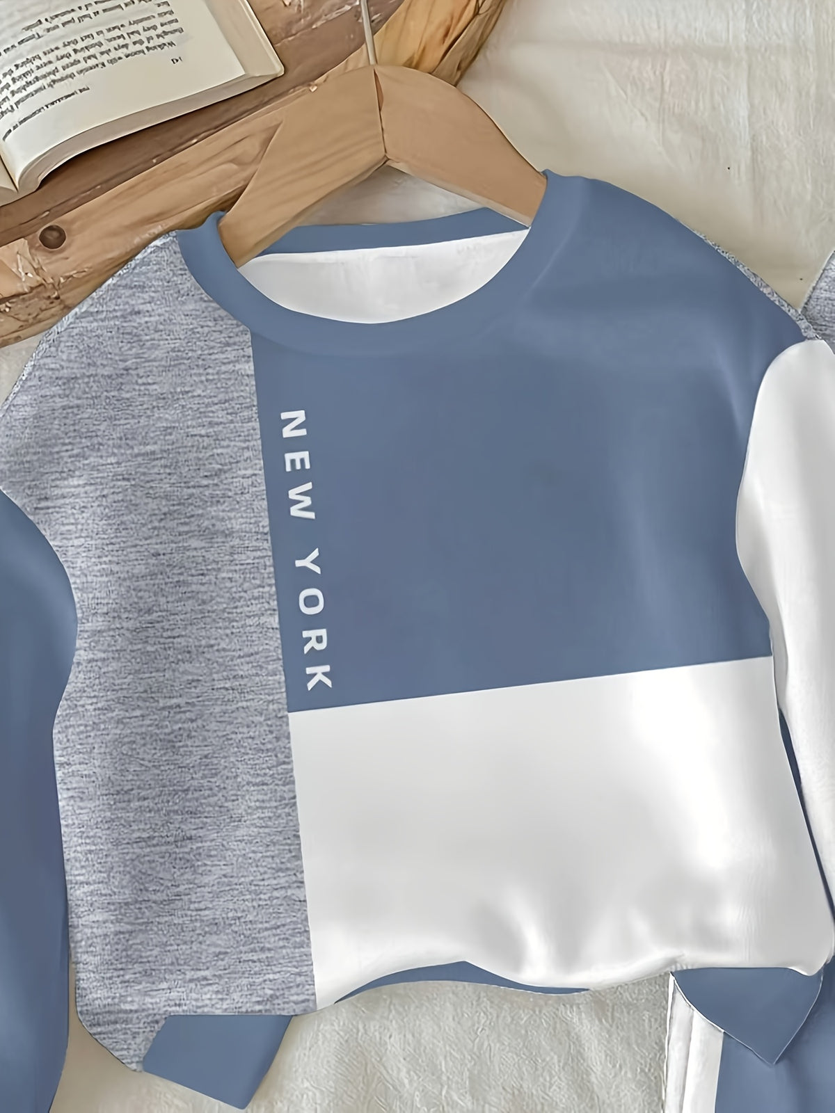 Baby Boy Color Block Sweatshirt and Pants Set for Spring/Fall - ayq