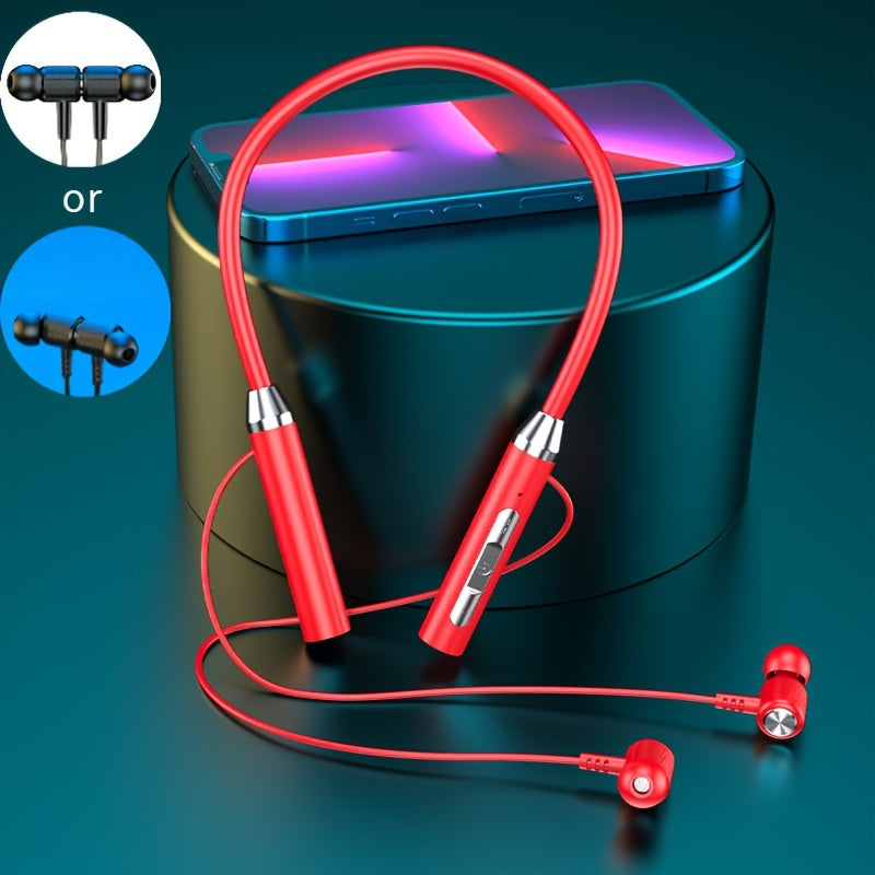 Neckband Wireless Earbuds with Extended Battery Life, Designed for Sports Activities.