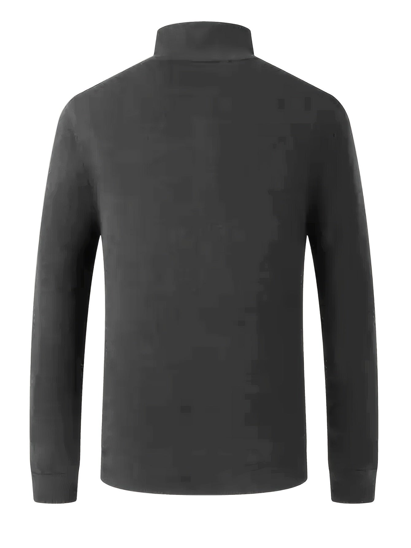 Men's Spring/Autumn Semi-High Neck Simple Outdoor Versatile Long Sleeve T-Shirt
