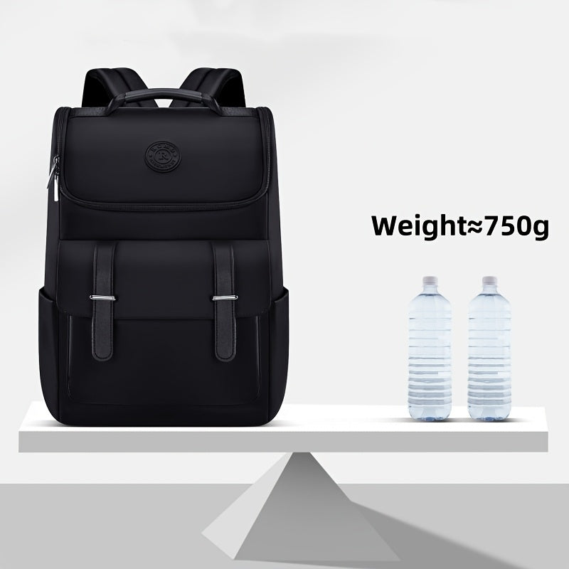 Men'S Large Capacity Laptop Backpack - Soft Shell, Durable Easy to Clean, Multi-Functional Casual Business Travel Bag with Zipper Closure, Hand Washable, Commute Essentials Casual Style Zippered Closure