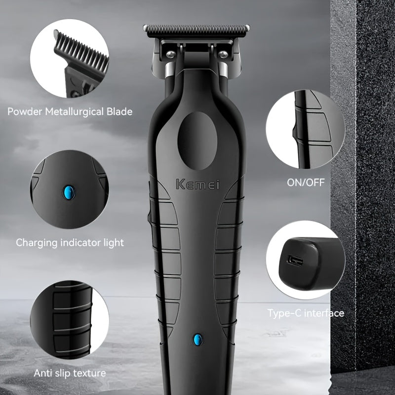 Electric Hair Clipper KM-2299 Cross-border Electric Pusher USB Oil Head Carving Scissor Barber Shop Trimmer