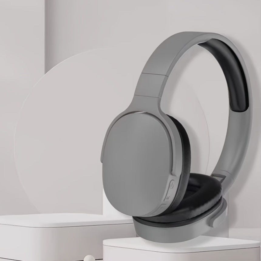Wireless Headphones 2961 Over-Ear Wrap Style with Retractable Cable, 3.5mm Jack, Push Button Volume Control, Rechargeable Lithium Polymer Battery - Multifunctional with Card Slot and Wired Connectivity Options