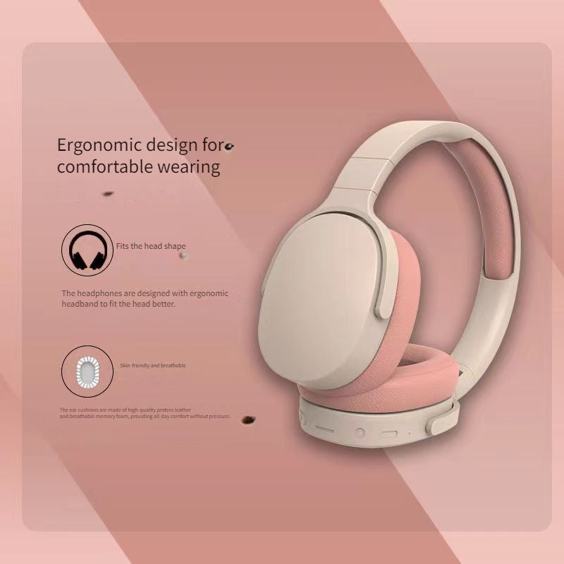 Wireless Headphones 2961 Over-Ear Wrap Style with Retractable Cable, 3.5mm Jack, Push Button Volume Control, Rechargeable Lithium Polymer Battery - Multifunctional with Card Slot and Wired Connectivity Options
