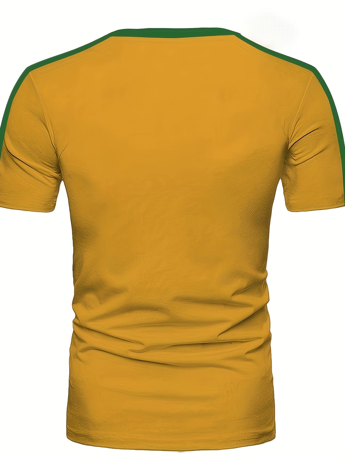 Men'S Casual Short-Sleeve T-Shirt with 3D Digital Printing, Round Neck, Brazilian Style, Made of Slightly Stretchy Polyester Knit Fabric, Suitable for Summer Outdoor Activities And Everyday Wear.