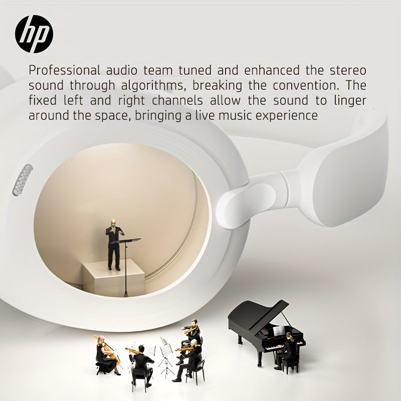 HP Wireless Over-Ear Headphones, Active Noise Cancelling, ENC Call Noise Reduction, Personalized Spatial Audio, Wireless Headphones With Microphone, Deep Bass Sound, For Home/Office Use