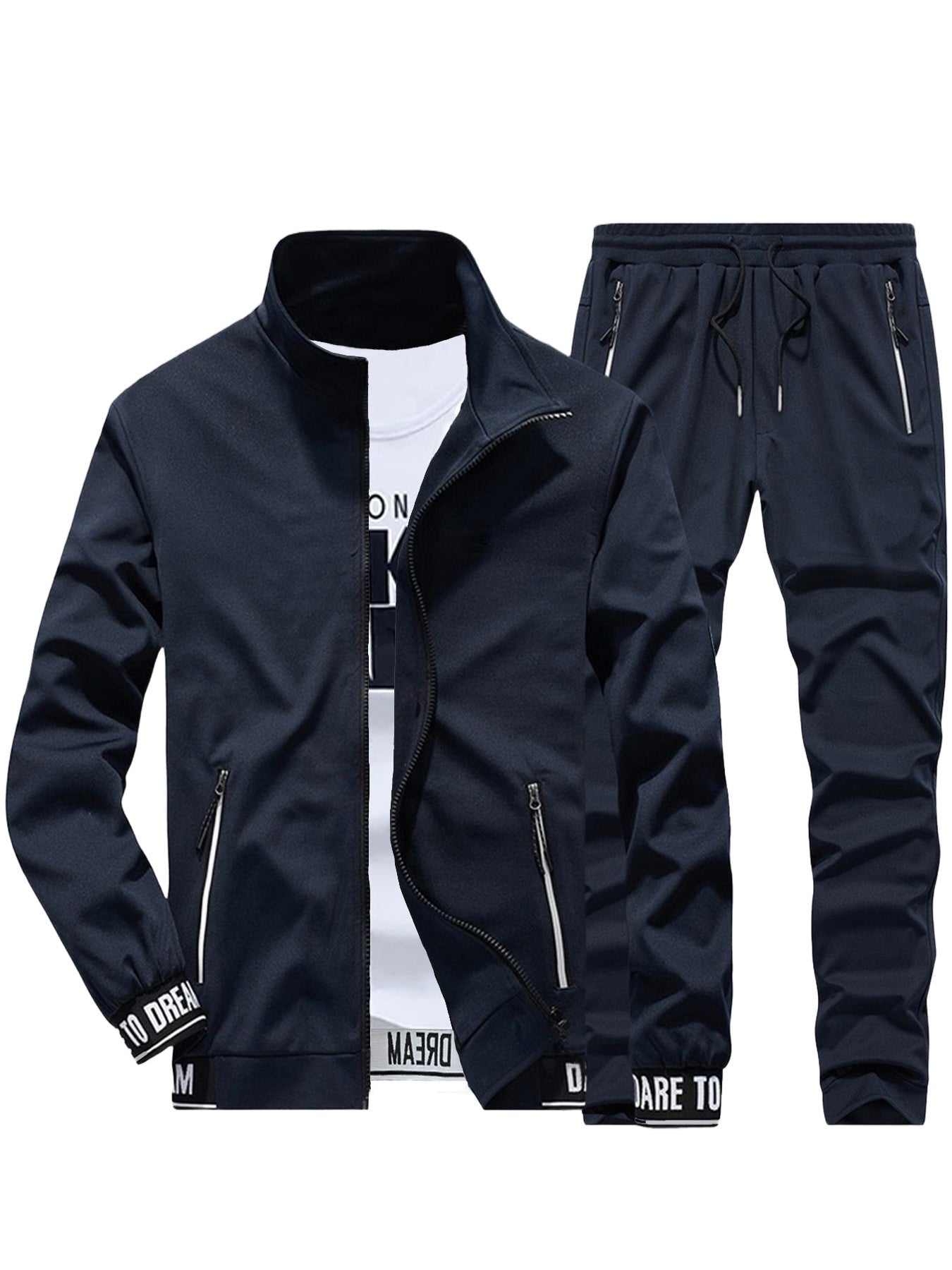 Spring and Autumn Outdoor Men's Sports Casual Suit with Jacket and Pants Two-Piece Set