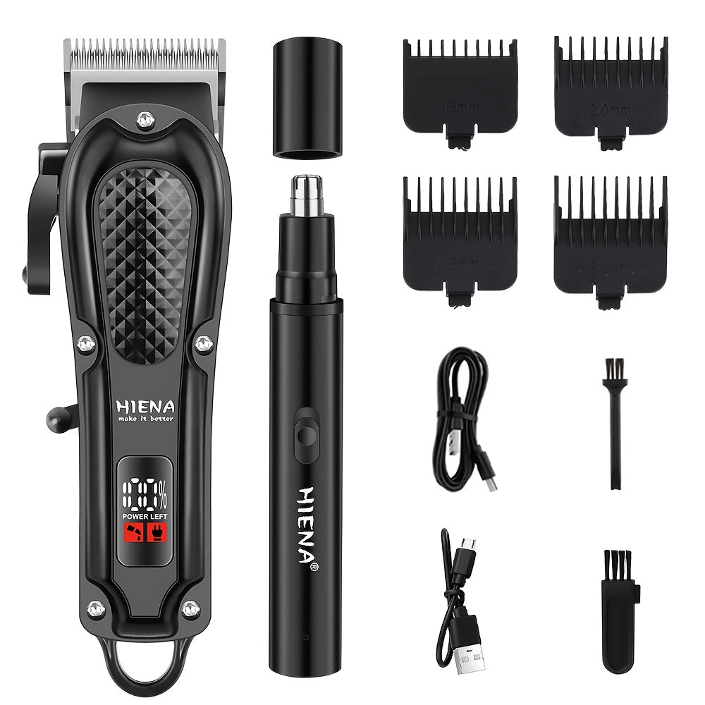 Men'S Professional Electric Digital Hair Clipper | Cordless USB Interface, ABS Plastic Body, Rechargeable Battery, Includes Limit Comb, Ideal for Father'S Day and Holiday Gifts - ayq