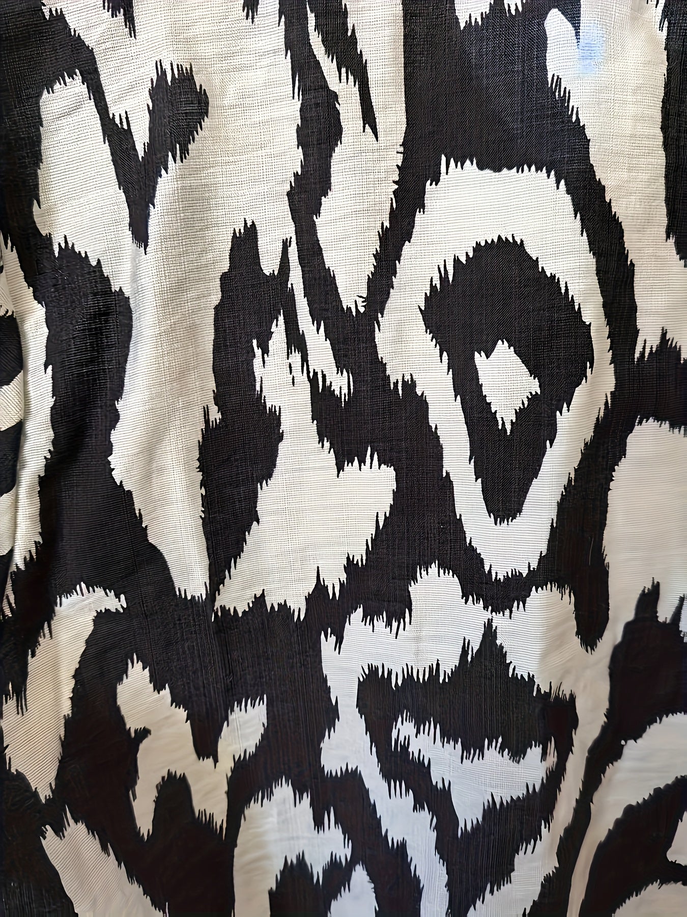 Women'S Lightweight Leopard Print Bomber Jacket - Casual Zip-Up Long Sleeve with Geometric Pattern, Black & White Design, Perfect for Spring/Fall, Spring Outerwear | Stylish Casualwear | Zippered Jacket