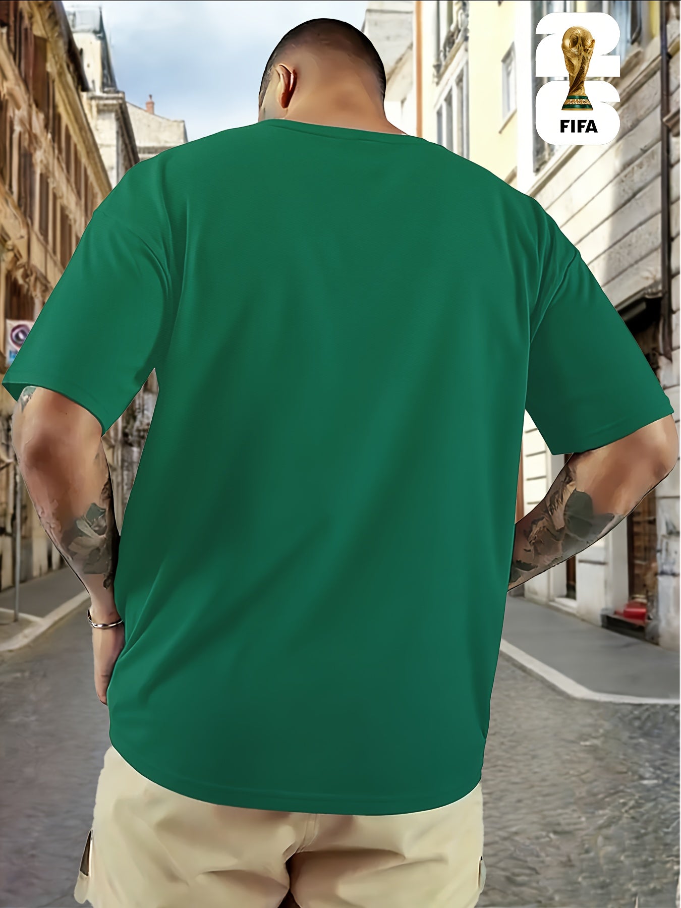 Men's Casual Summer T-Shirt with US, Canada & Mexico Print