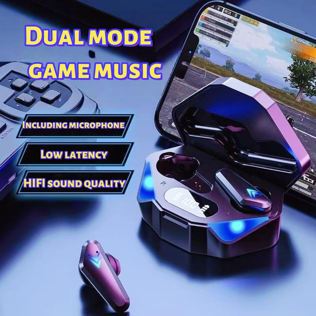 Wireless Headphones X15: HD Display, Low Latency, High-Quality Sound, Wireless Noise Cancellation with Type-C Fast Charging for Phones and Computers
