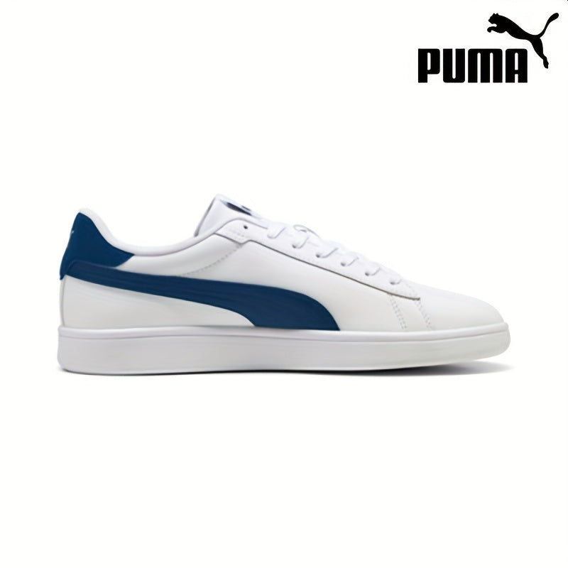 PUMA Unisex Low-Top Sneakers - White Navy Blue, Lace-Up Casual Shoes with Cushioned Rubber Sole for Everyday, Gym, Office - All-Season Men's Women's Athletic Footwear, Gym Footwear, Sporty Look, Durable Footwear