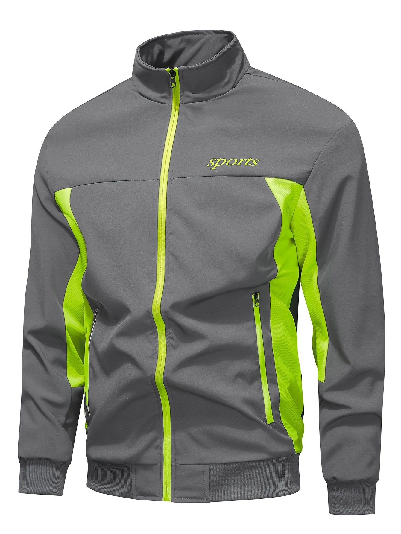Men'S Casual Patchwork Athletic Suit Comfortable And Good Wear Coat And Long Pants Tracksuit