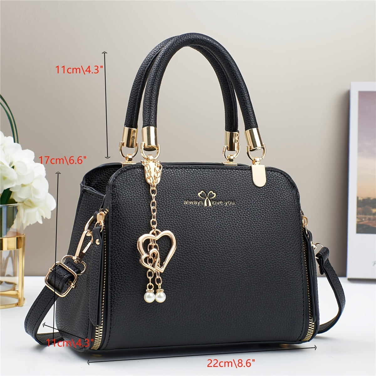 A Stylish And Versatile Women'S Bag with a Large Capacity, Featuring a Minimalist Trendy Design And a Textured Lychee Pattern, Suitable for Shoulder, Crossbody, Or Hand Carry.