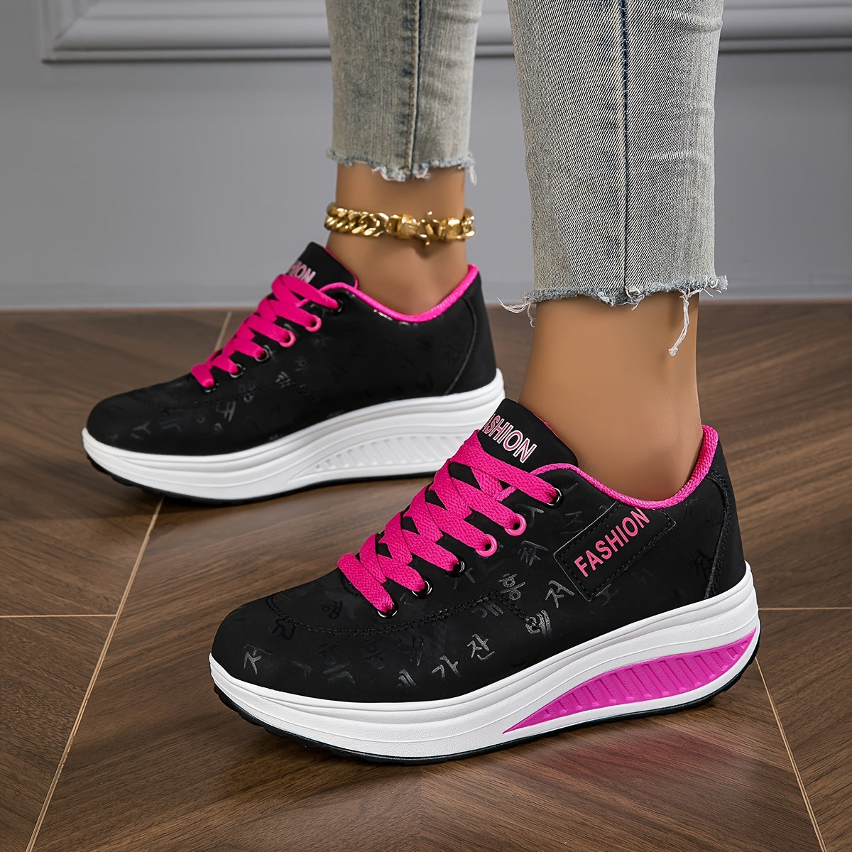 Women's Fashion Sneakers - Low-Top Lace-Up Casual Shoes with Synthetic Cover Upper, Breathable Fabric Lining MD Cushioned Sole for All-Day Comfort - All-Season Versatile Wear, Everyday Comfort Footwear, Sleek Shoe Design, S