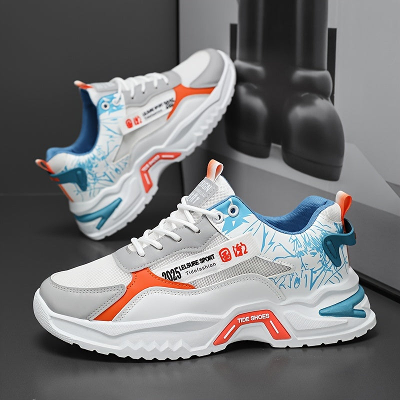 Men's Athletic Sneakers - Breathable, Non-Slip Durable, Lace-Up Closure for Casual Attire