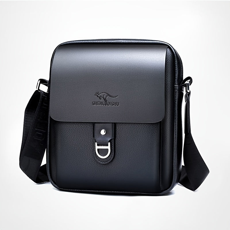 Men'S Stylish Brown Crossbody Bag with Adjustable Strap - Large Capacity, Multi-Compartment Design, Perfect for Commuting, Travel, and Everyday Use, Travel Bag