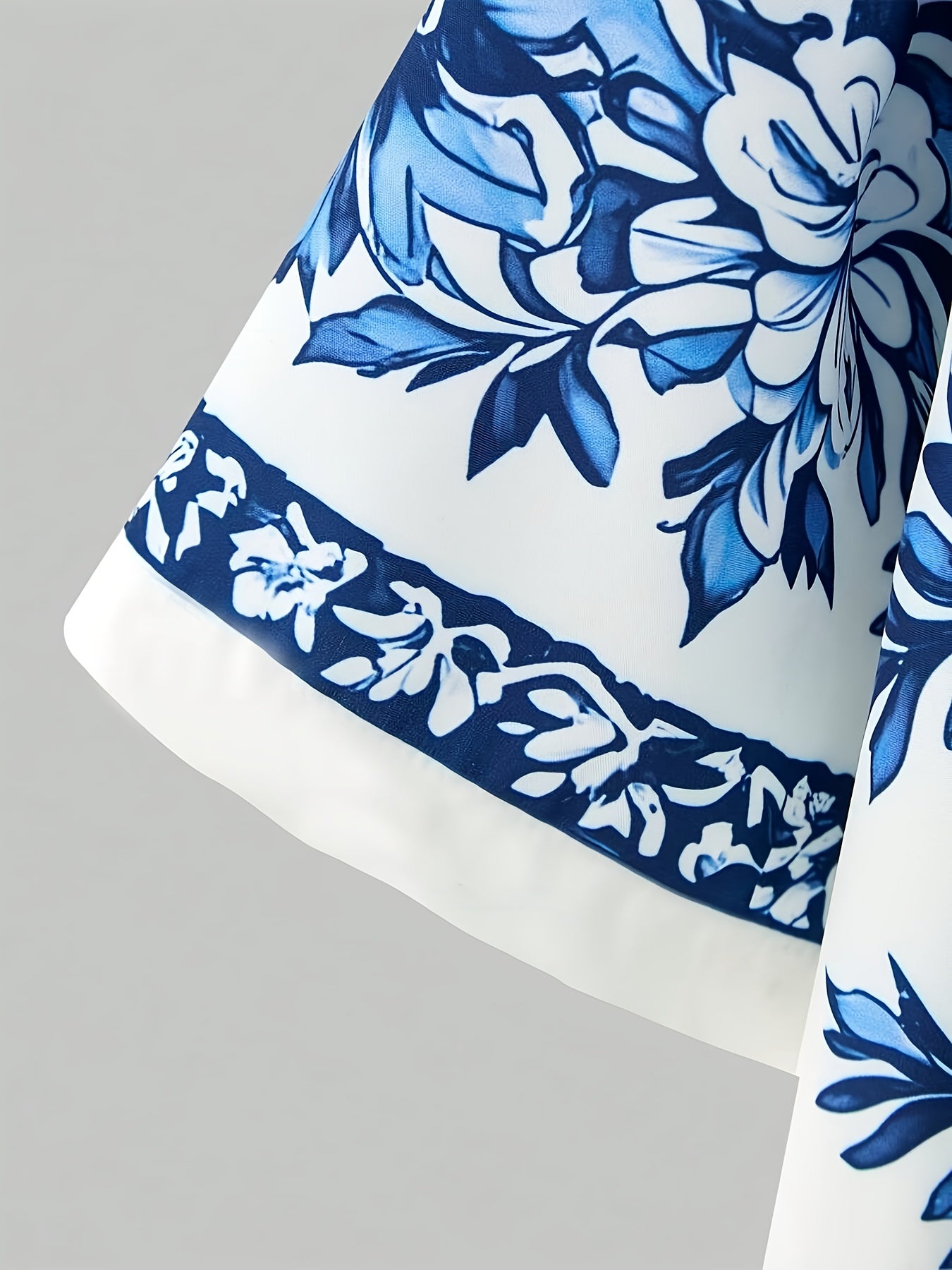 Men'S Two Sets of Floral Print Casual Button-Up + Drawstring Sports Shorts Two-Piece Hawaiian Beach Sports Styl