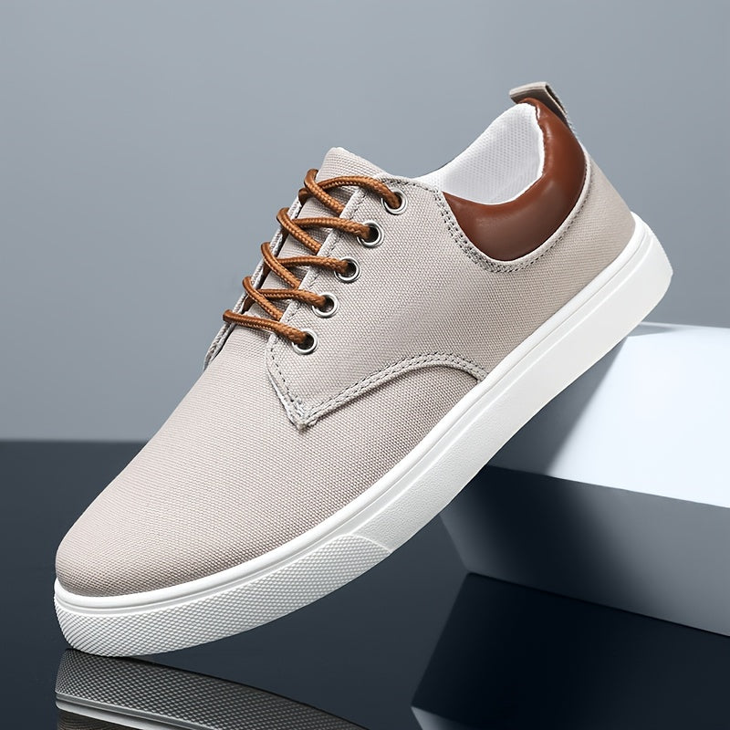 Classic Canvas Skate Shoes for Men in Spring And Summer - Breathable, Non-Slip, And Durable Lace-Up Sneakers, Perfect for Everyday Casual Wear