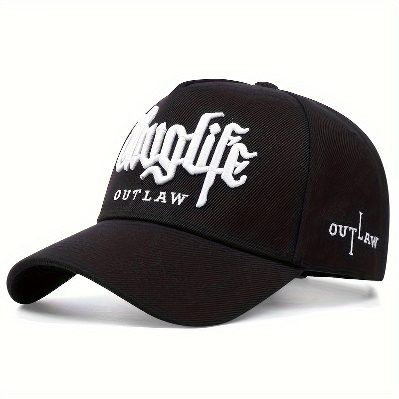 1pc Handsome Trendy Rap Hip Hop Men's Versatile Cap, Unisex Style Creative Embroidered Baseball Cap