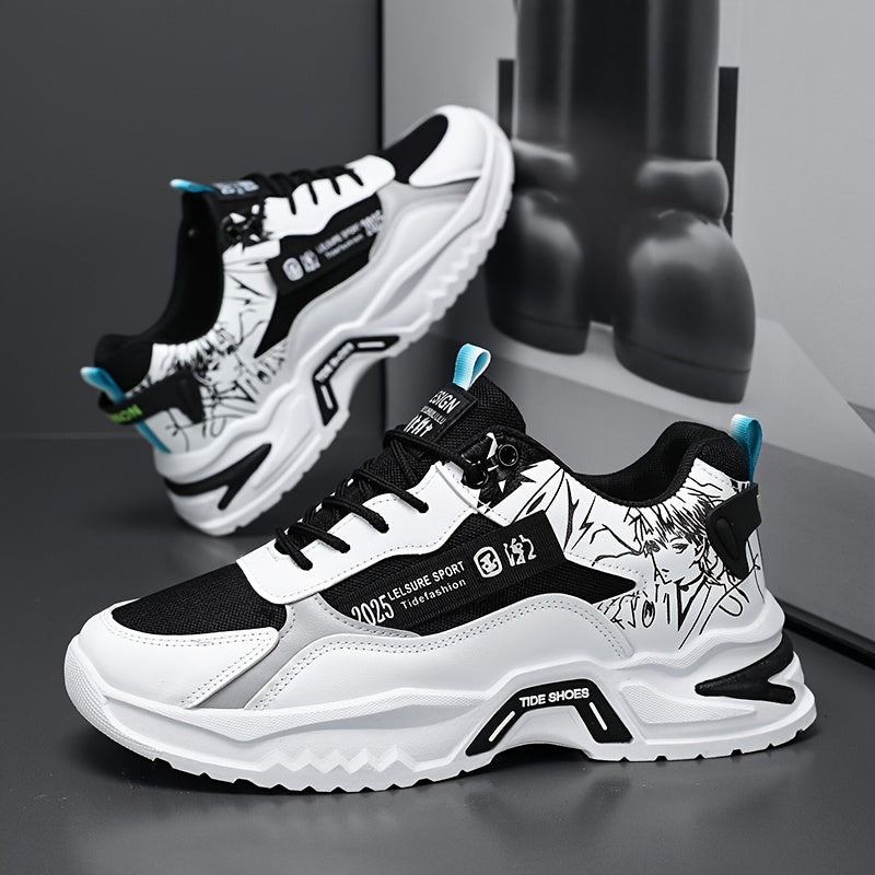 Men's Athletic Sneakers - Breathable, Non-Slip Durable, Lace-Up Closure for Casual Attire