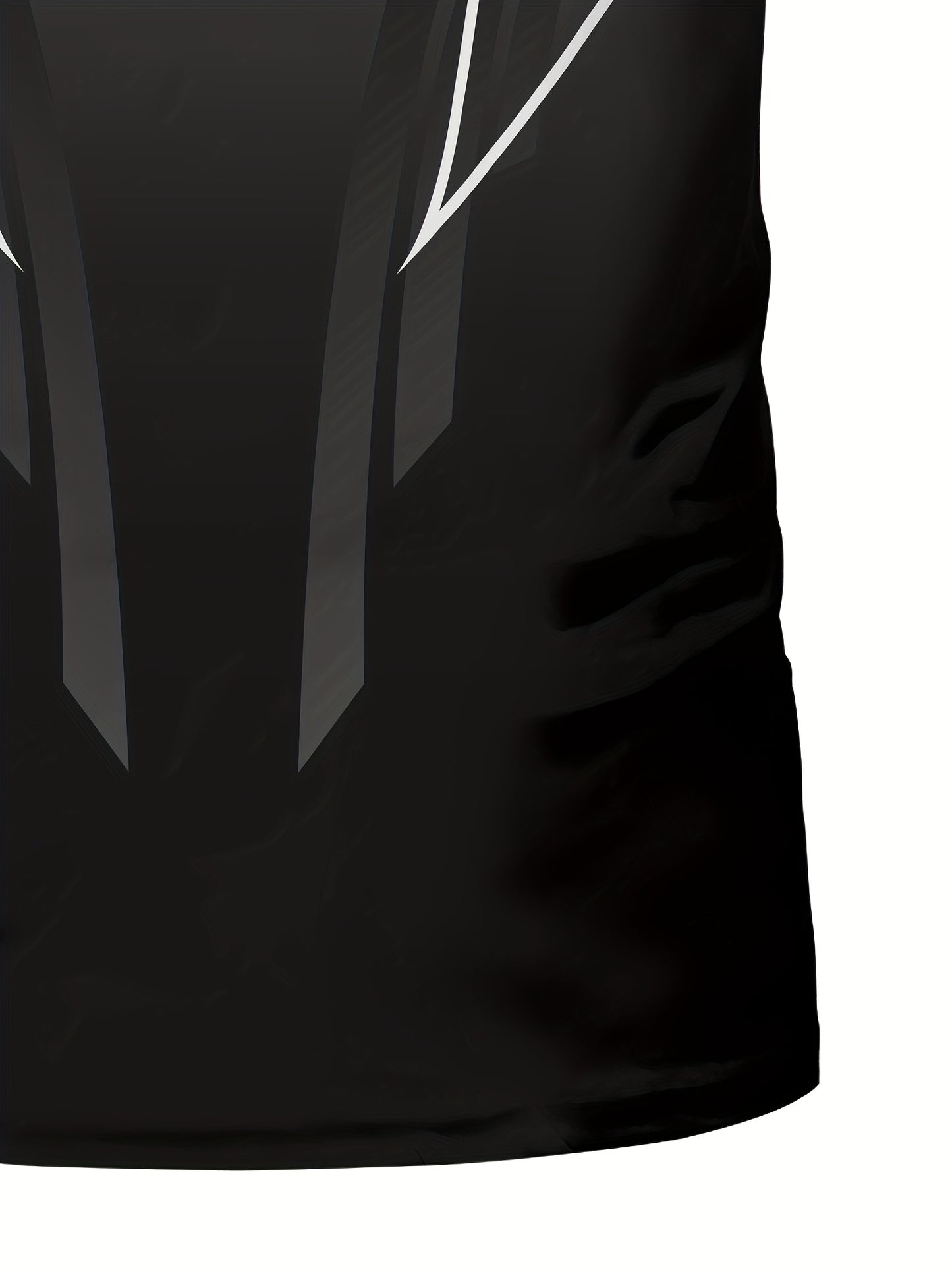 Men'S Slim Fit Breathable T-Shirt with Intricate Black White Geometric Print - Moisture-Wicking Polyester-Spandex Blend, Machine Washable, Round Neck Short Sleeve for Summer Casual Wear, Gym, Hiking Outdoor Activities