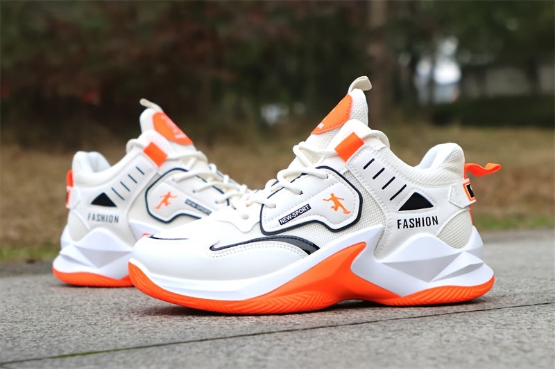 Men'S Basketball Shoes, Athletic Sneakers for Students, High-Top, Shock-Absorbing, Durable, Breathable Footwear Suitable for Concrete Surfaces.