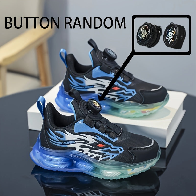 boys' High Quality Faux Sneakers - Rotating Buckle, Breathable & Non-Slip for Boys & Girls - Perfect for Running & Casual Attire dragon school day