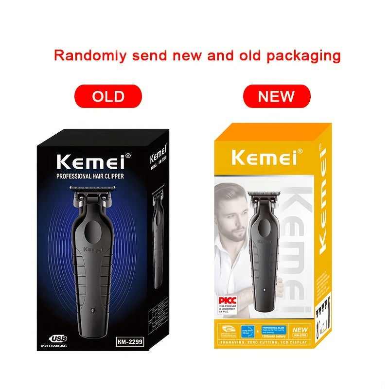 Electric Hair Clipper KM-2299 Cross-border Electric Pusher USB Oil Head Carving Scissor Barber Shop Trimmer