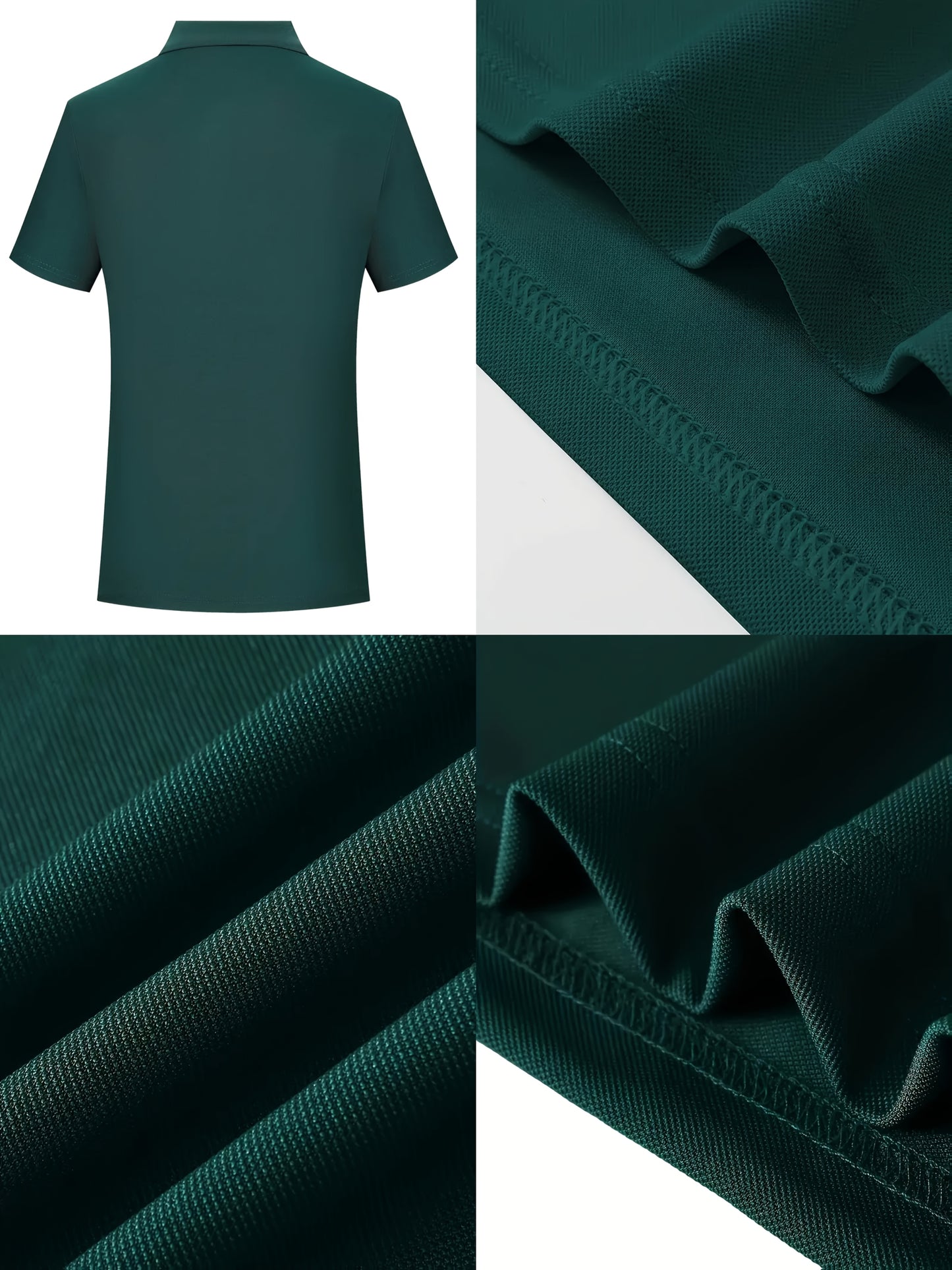 Men's Lightweight Breathable Shirt - Quick-Dry Polyester Button-Up Collar Formal & Casual Business-casual Office Wedding Party Attire - Easy-Care Everyday & Special Occasion Shirt, Easycare Fabric