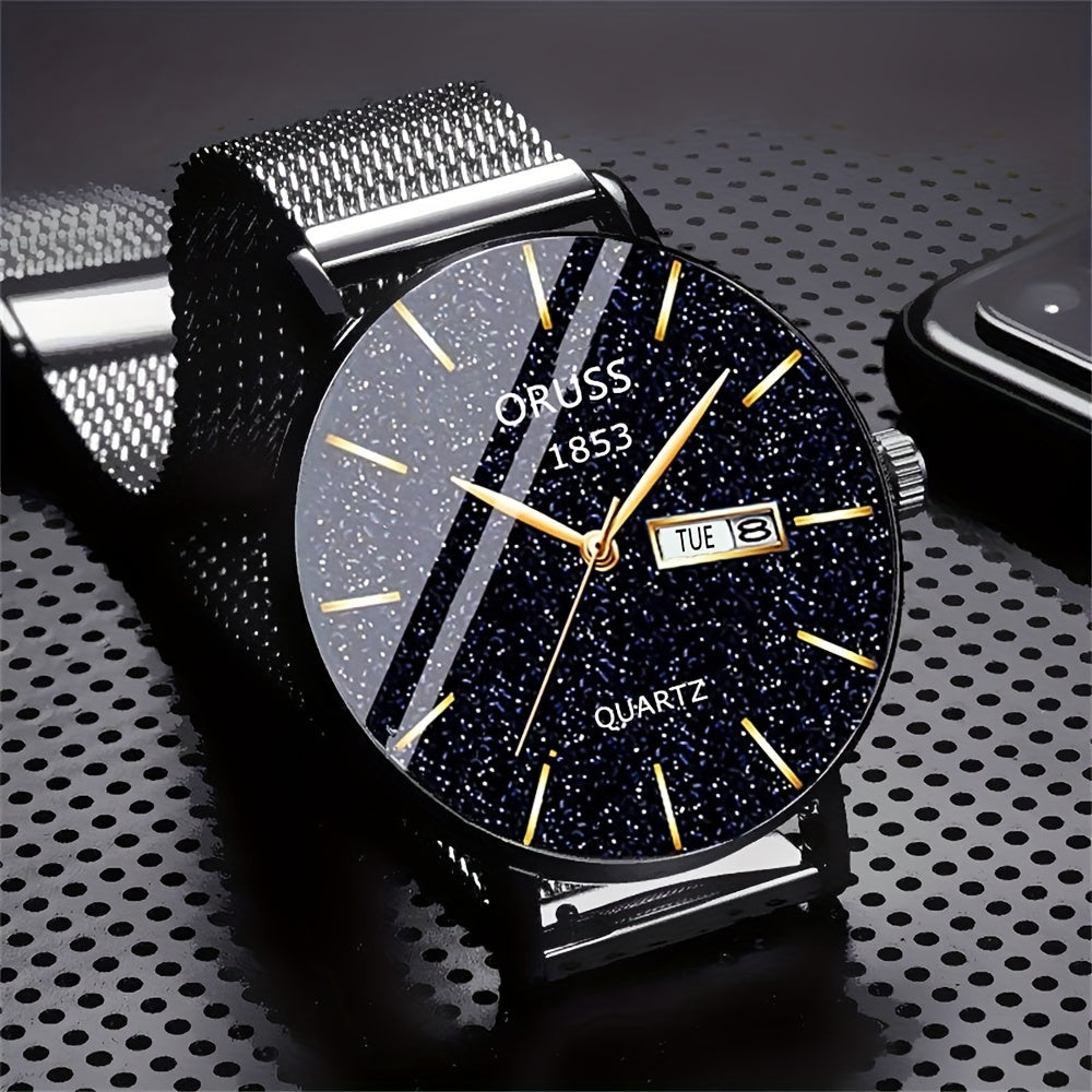 Men's Watch, Business Simple Double Calendar Cool Men's Watch