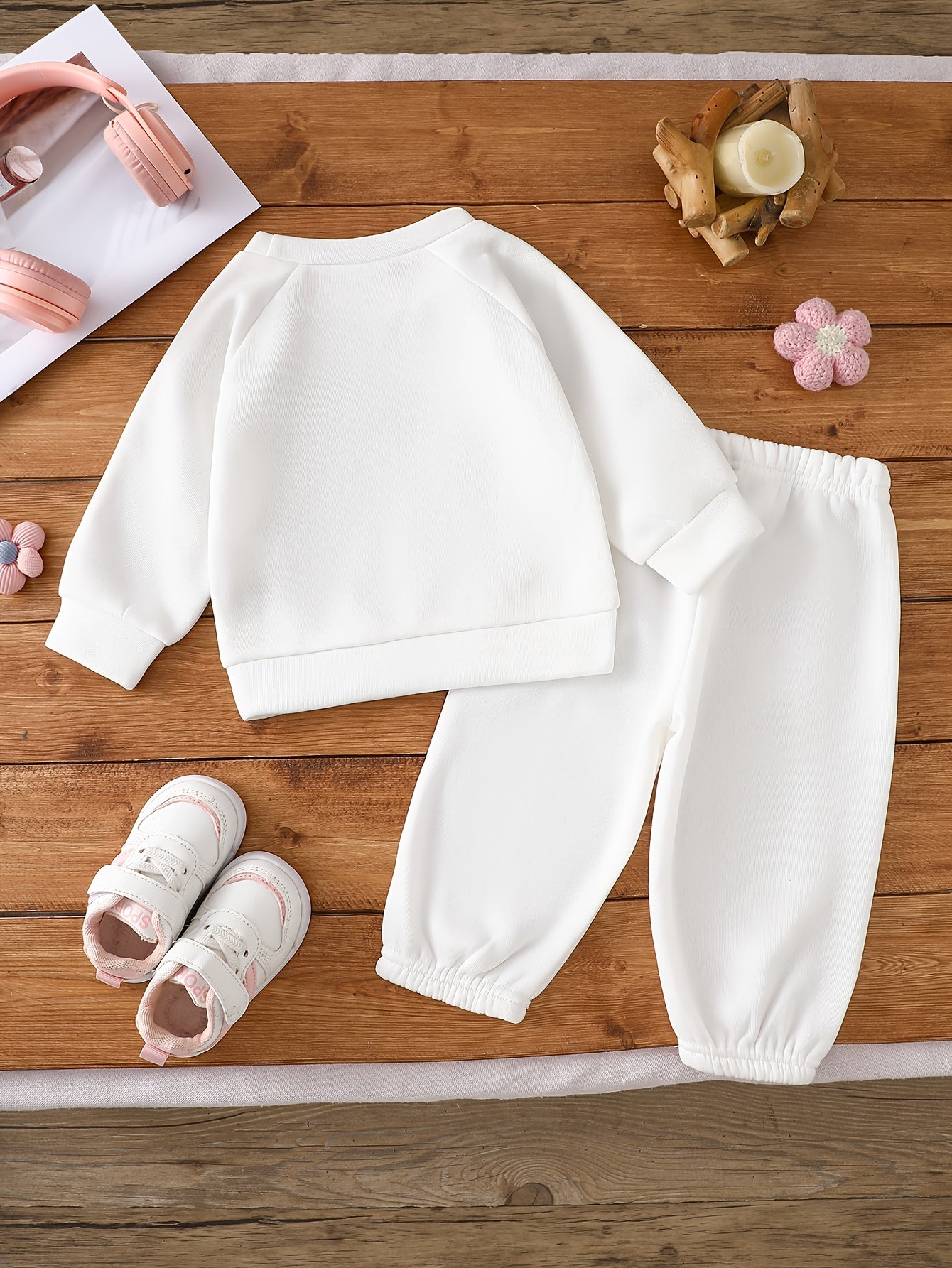 Baby Boy Fall Winter Fleece Sweatshirt & Sweatpants Set