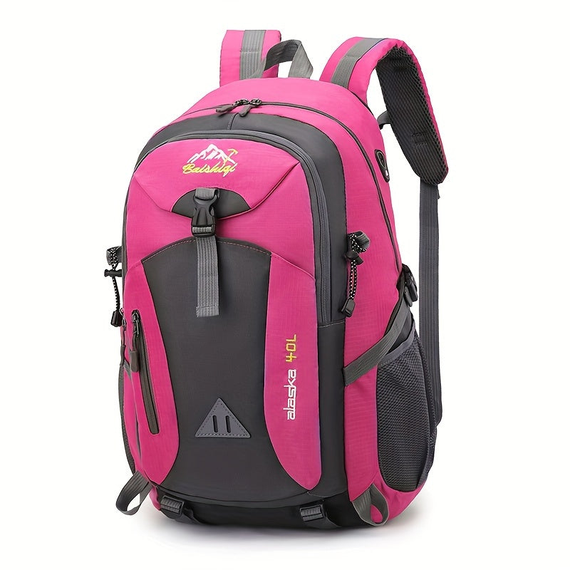 40L Black Oxford Backpack for Hiking, Travel & Outdoor Adventures - Lightweight, Durable with Adjustable Straps, Design, Perfect for Camping, Cycling & Student Use