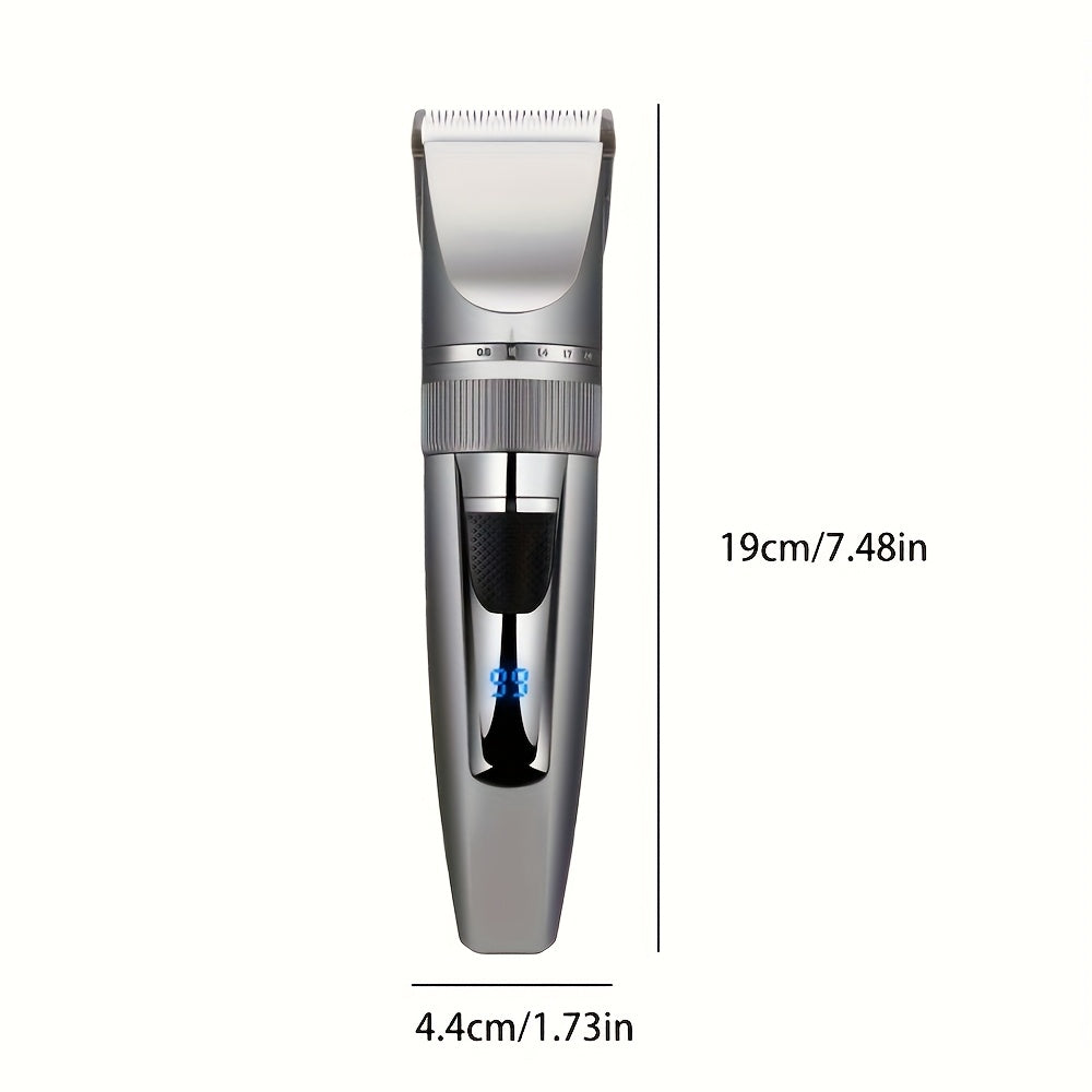 Professional electric hair clipper with cordless USB charging, suitable for hairdressers and stylists, with limited edition comb, Men's boyfriend gift, Father's Day gift