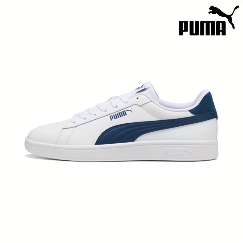 PUMA Unisex Low-Top Sneakers - White Navy Blue, Lace-Up Casual Shoes with Cushioned Rubber Sole for Everyday, Gym, Office - All-Season Men's Women's Athletic Footwear, Gym Footwear, Sporty Look, Durable Footwear