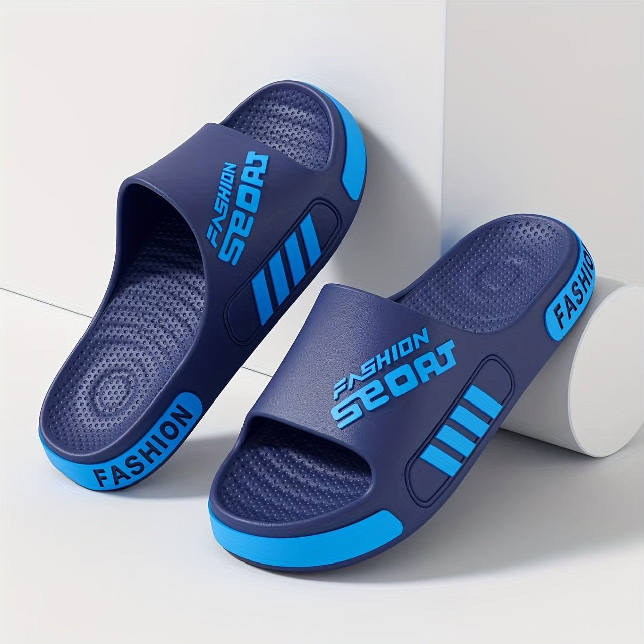 Men'S Summer Stylish Massage Non-Slip Textured Design Sandals, Suitable for Home, Outdoor, And Bathroom Use. - ayq