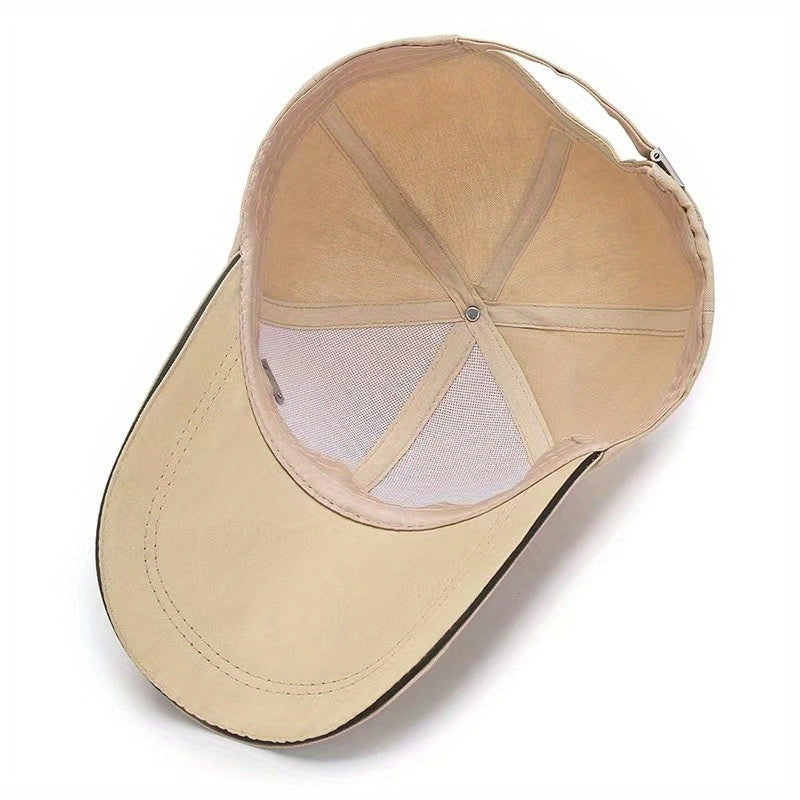 Men's adjustable duckbill cap, baseball cap, casual cap, suitable for outdoor activities, travel, and beach vacations, available in black, blue, red, and khaki colors