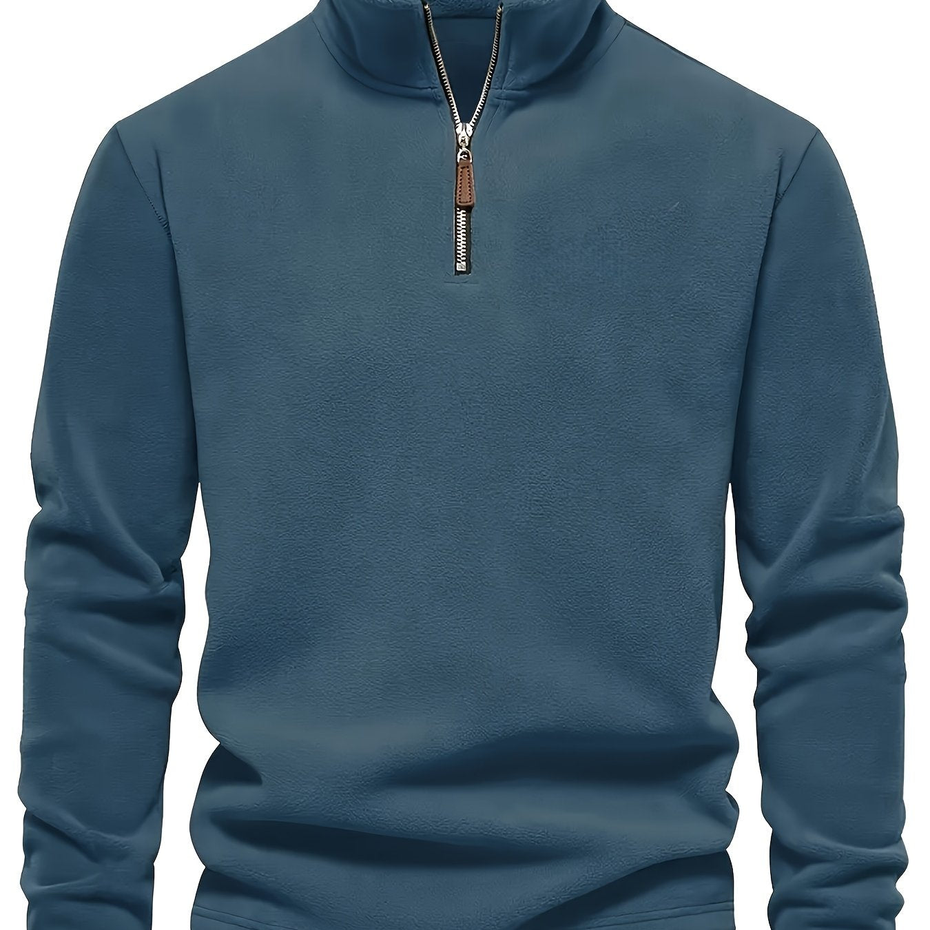 Men'S Heavyweight Full-Zip Hoodie - Thermal Winter Jacket with Zipper Closure, Stand Collar, Long Sleeve Cold Weather Coat for Skiing, Commuting - Thick Insulated Outerwear (Solid Color) - Easy-Care Zipper Front Closure, Wint