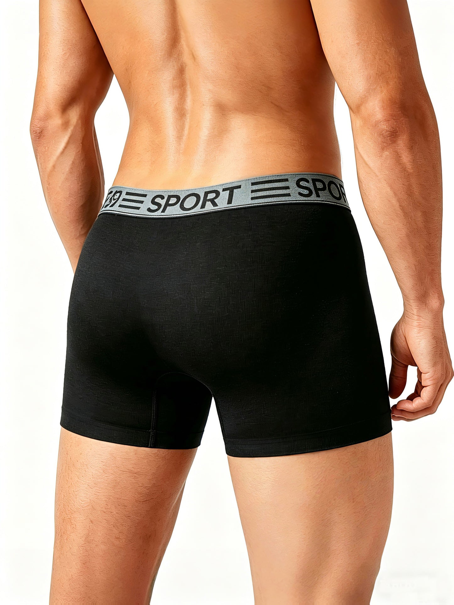 3pcs Men's Moisture-Wicking Quick-Dry Boxer Briefs, Soft & Breathable