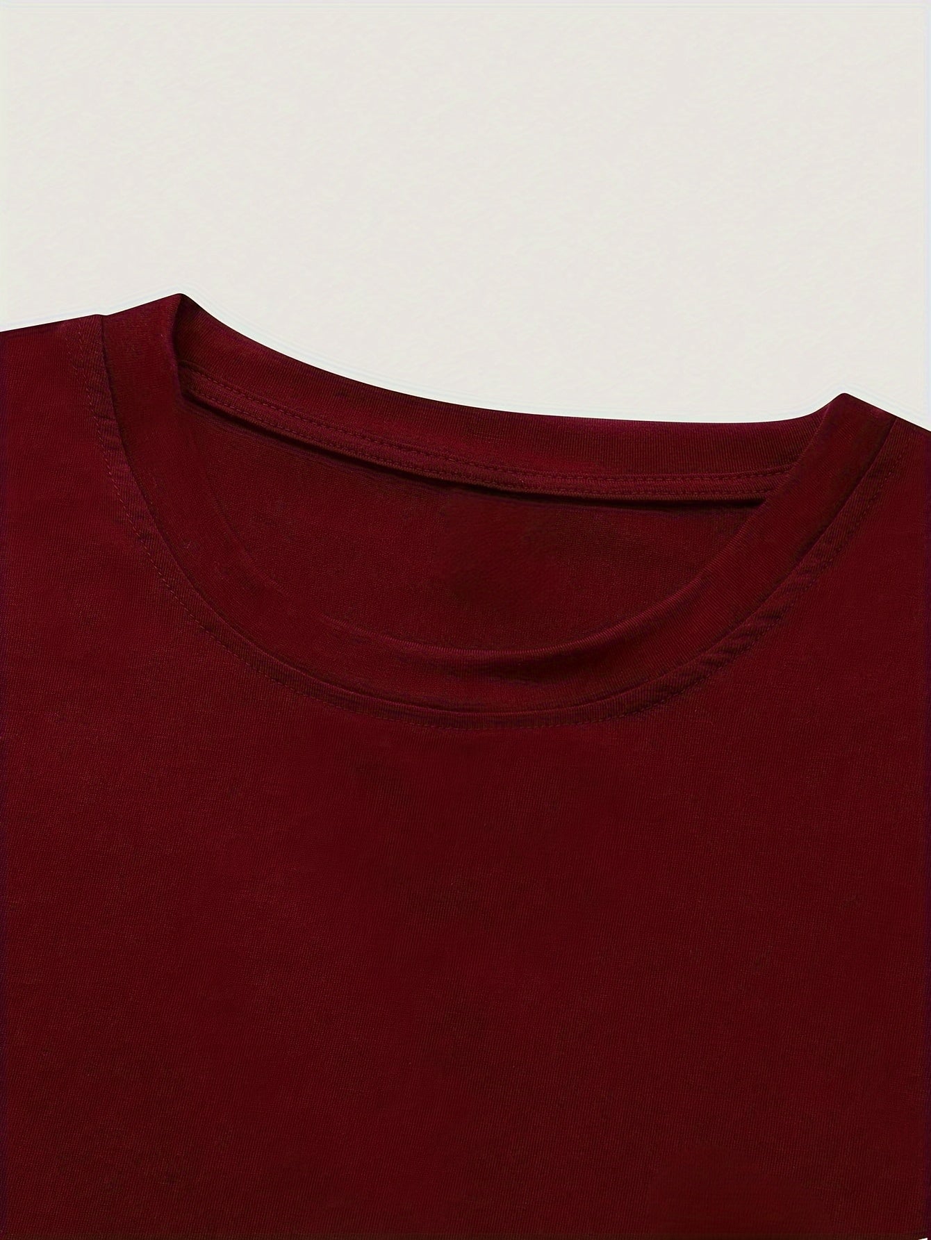 Men's Round Neck T-Shirt, Three-Color Patchwork Top with Asymmetric Double Stripes, Trendy Comfortable Breathable High-Quality Factory-Made Casual Fit