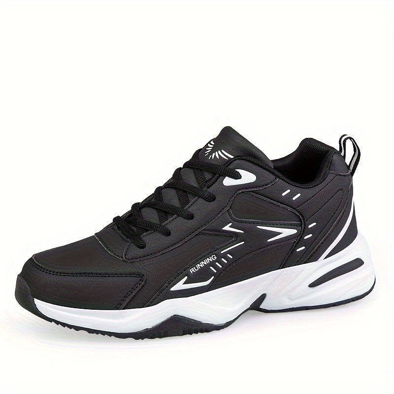 Men's Athletic Sneakers - Striped/Solid, Lace-Up Casual & Running Shoes with Breathable Fabric Lining and Durable TPR Sole