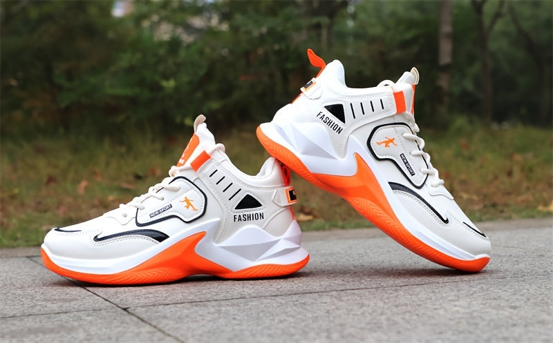 Men'S Basketball Shoes, Athletic Sneakers for Students, High-Top, Shock-Absorbing, Durable, Breathable Footwear Suitable for Concrete Surfaces.