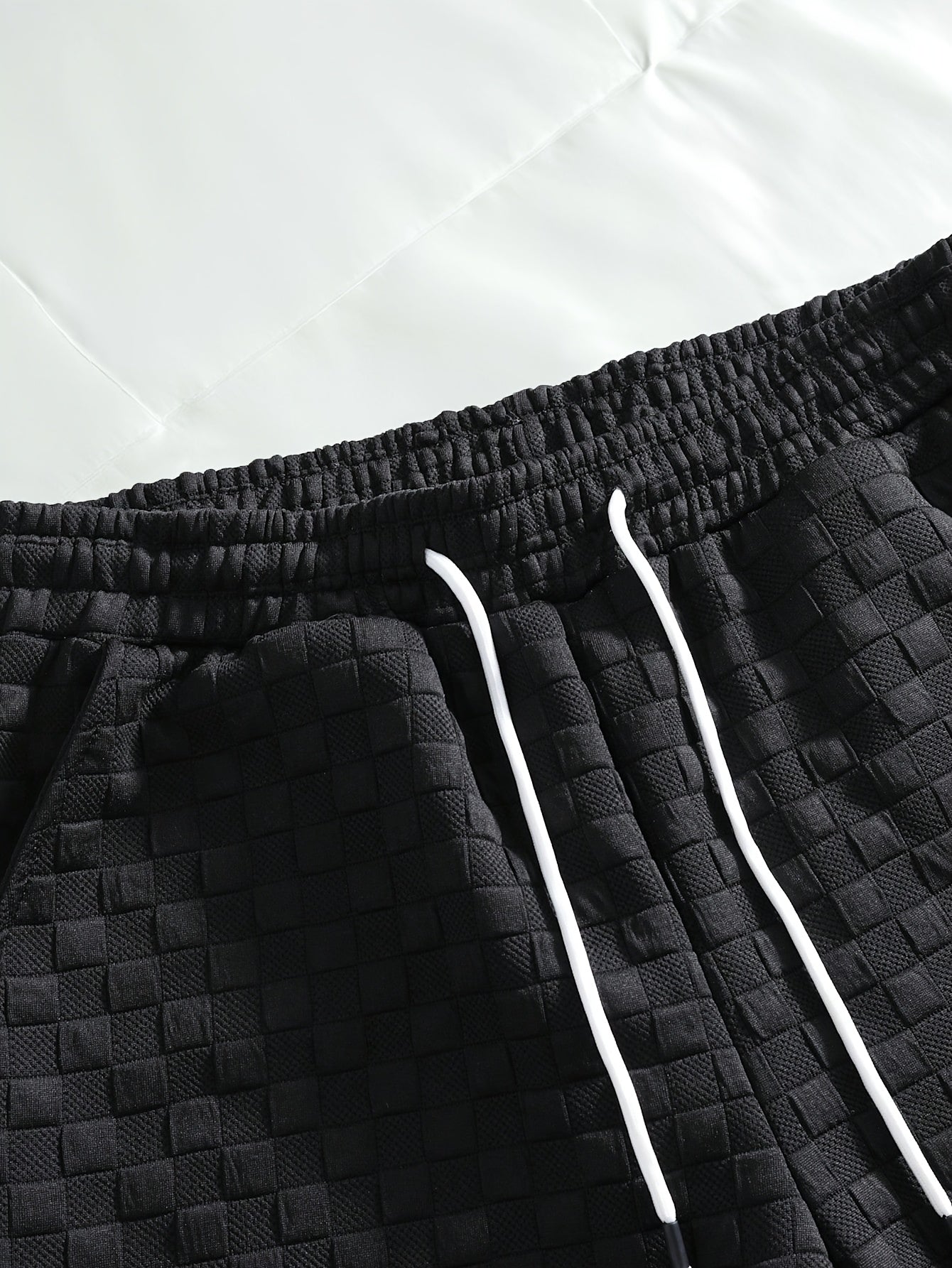 Men's Shirt and Shorts Set Solid Color Knit Casual Comfort High-Quality Short Two-Piece