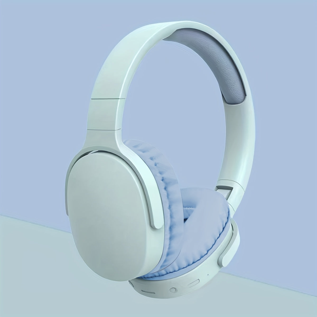 Beige Wireless Headphones, High Fidelity Stereo Sound, Foldable Design, Suitable for Travel and Sports, Compatible with Mobile Phones, Button Volume Control, USB Type-C Charging, Rechargeable Lithium Polymer Battery, Non-Wate