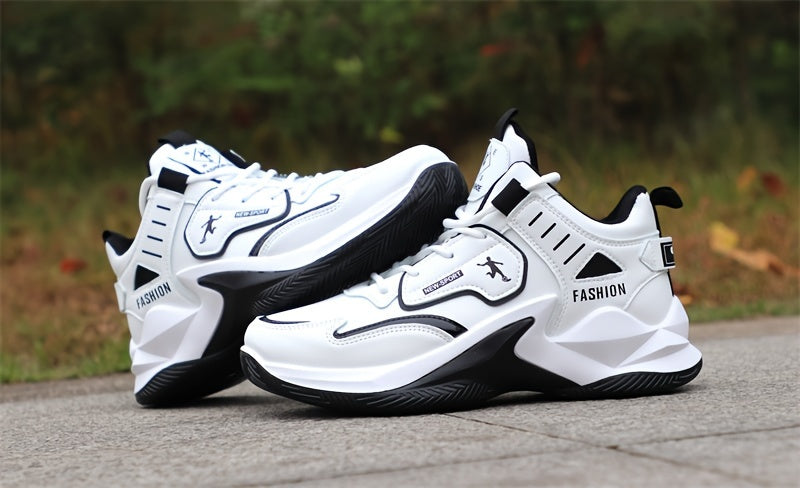 Men'S Basketball Shoes, Athletic Sneakers for Students, High-Top, Shock-Absorbing, Durable, Breathable Footwear Suitable for Concrete Surfaces.