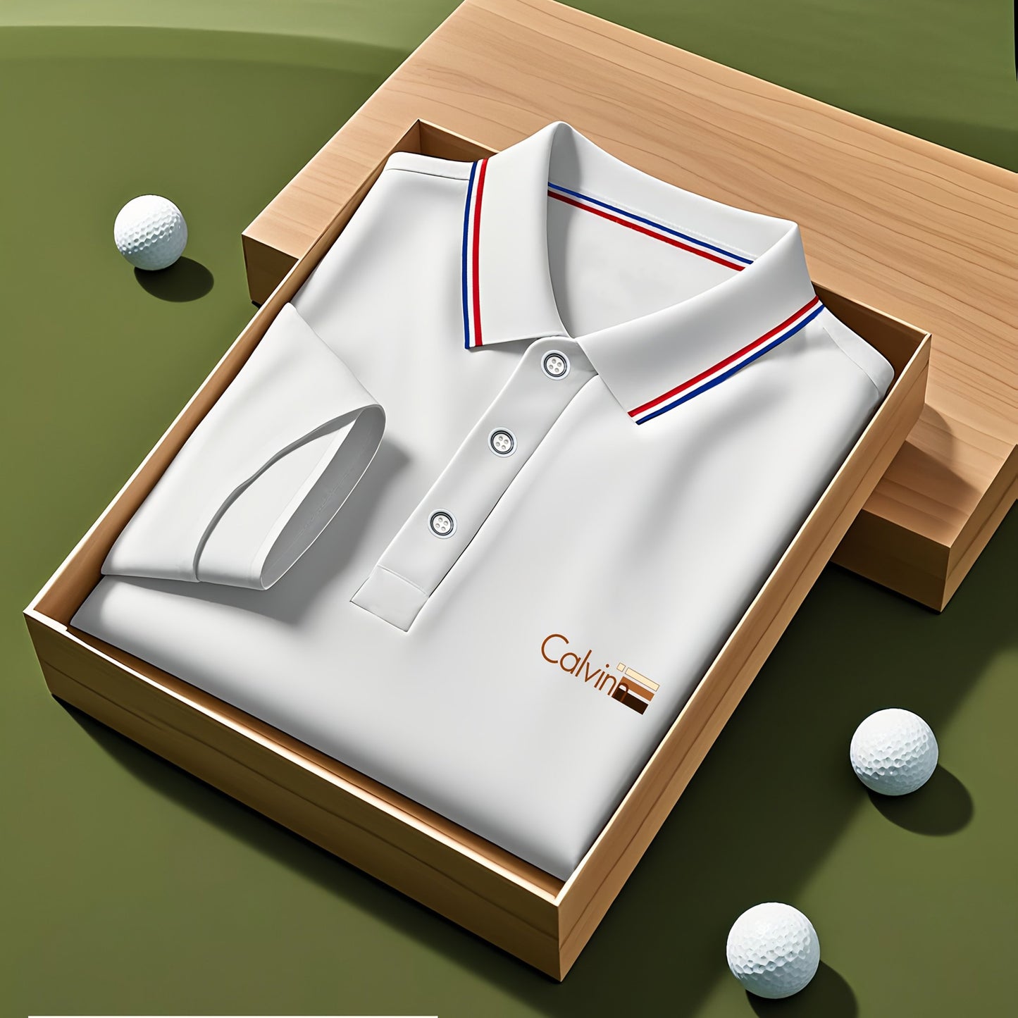 A Single-pc Men'S Polo Shirt with Letter Patterns, Golf Shirt, Breathable Fabric, Cool And Comfortable | Soft And Breathable, Striped Short-Sleeve T-Shirt with Button Details, Solid Color Casual, Regular Fit Multi-Color Set, - ayq