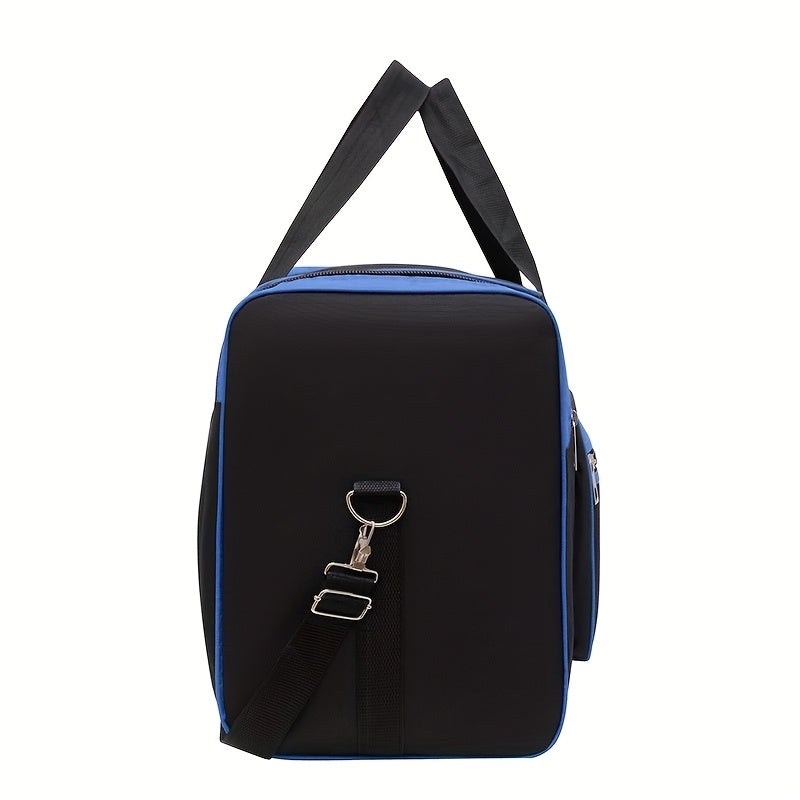 Versatile Large-Capacity Black Nylon Travel Bag for Men & Women - Durable, Adjustable Shoulder Strap, Multi-Compartment Organizer with Front Zipper Pocket - Ideal for Travel, Gym, Yoga, Camping, Work & More, Bags for Travel