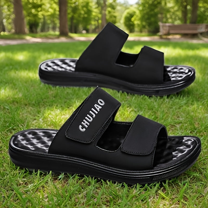 Men's Oversized PU Sports Sandals for Beach & Casual Wear