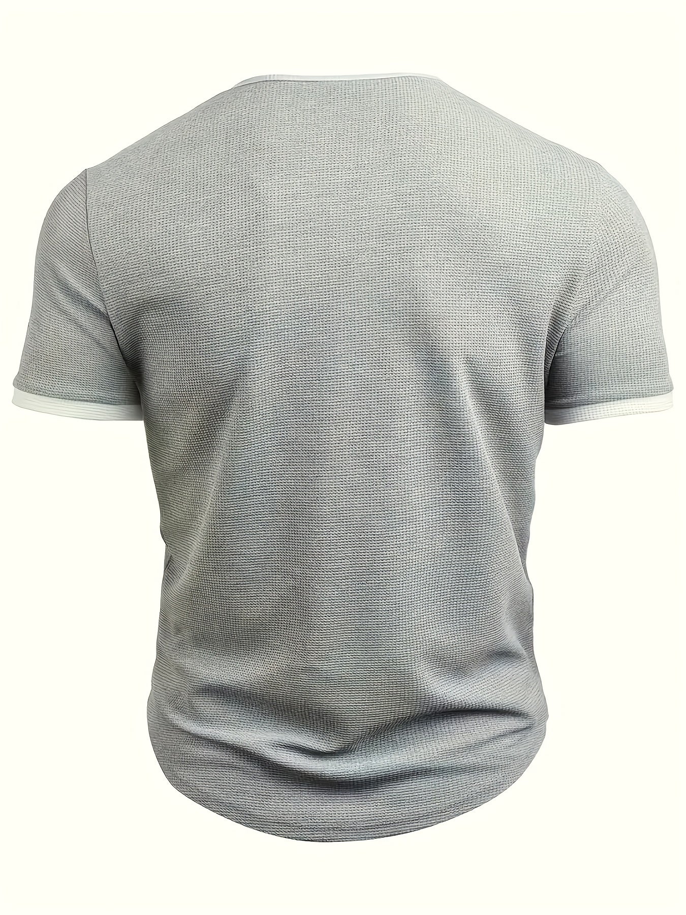 Pearson OBM Casual Stylish Waffle Outdoor Print T-Shirt, Men'S Short-Sleeve Y-Neck T-Shirt.