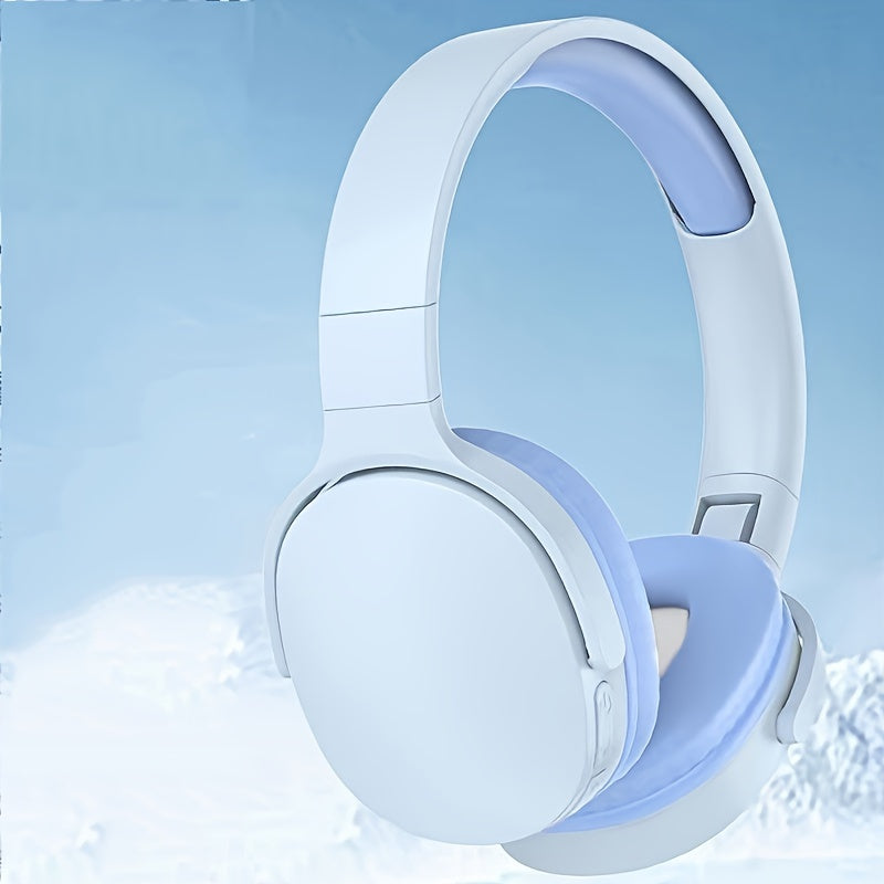 Wireless Headphones 2961 Over-Ear Wrap Style with Retractable Cable, 3.5mm Jack, Push Button Volume Control, Rechargeable Lithium Polymer Battery - Multifunctional with Card Slot and Wired Connectivity Options