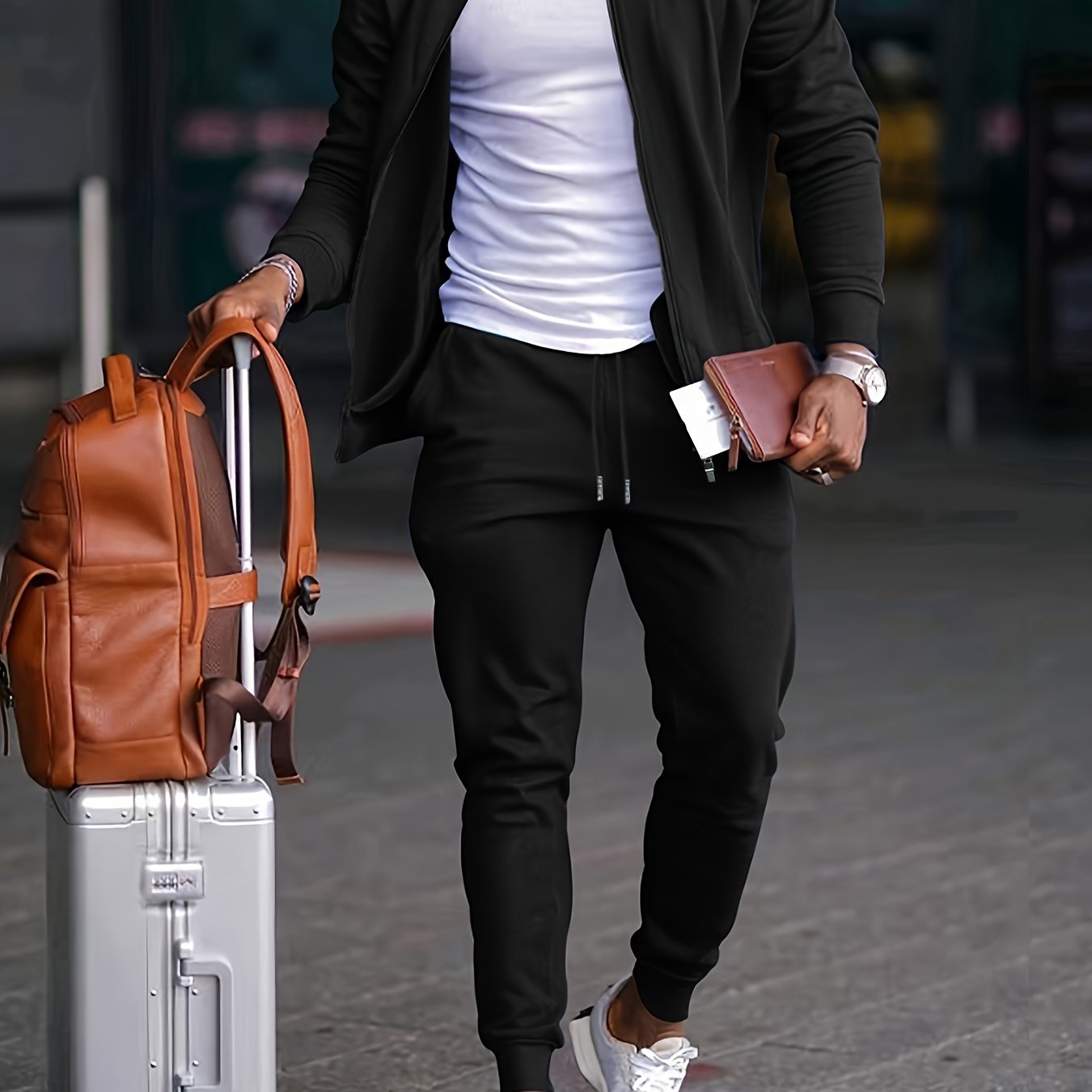 2024 Spring and Autumn New Fashion Trendy Casual Sport Suit Men's Jacket and Trousers